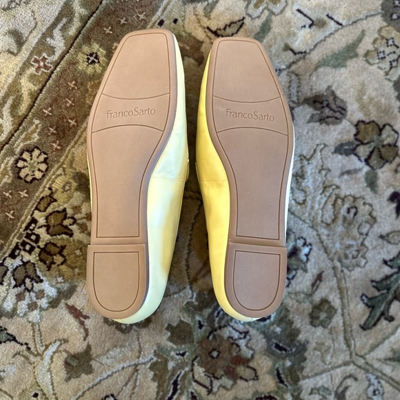 Franco Sarto Women’s Avery 2 Loafers Light Yellow Raffia Size 9.5 Square Toe - Picture 11 of 15